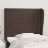 Tête de lit avec oreilles Marron 93x23x118/128 cm Similicuir 