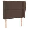Tête de lit avec oreilles Marron 93x23x118/128 cm Similicuir 
