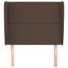 Tête de lit avec oreilles Marron 93x23x118/128 cm Similicuir 