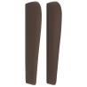 Tête de lit avec oreilles Marron 93x23x118/128 cm Similicuir 