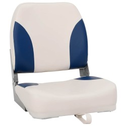 Ensemble de sièges de bateau pliables 4 pcs oreiller bleu blanc 