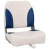 Ensemble de sièges de bateau pliables 4 pcs oreiller bleu blanc 