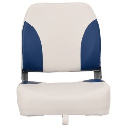 Ensemble de sièges de bateau pliables 4 pcs oreiller bleu blanc 