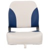 Ensemble de sièges de bateau pliables 4 pcs oreiller bleu blanc 