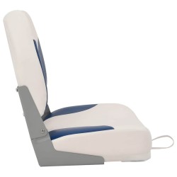 Ensemble de sièges de bateau pliables 4 pcs oreiller bleu blanc 