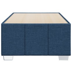 Cadre de lit sans matelas bleu 80x200 cm tissu 