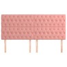 Têtes de lit 4 pcs Rose 90x7x78/88 cm Velours 