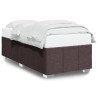 Cadre de lit sans matelas marron foncé 80x200 cm tissu 