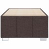 Cadre de lit sans matelas marron foncé 80x200 cm tissu 