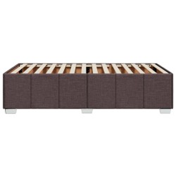 Cadre de lit sans matelas marron foncé 80x200 cm tissu 