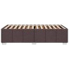 Cadre de lit sans matelas marron foncé 80x200 cm tissu 