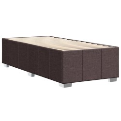 Cadre de lit sans matelas marron foncé 80x200 cm tissu 
