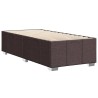 Cadre de lit sans matelas marron foncé 80x200 cm tissu 