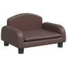 Lit pour chien marron 50x40x30 cm similicuir 