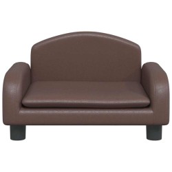 Lit pour chien marron 50x40x30 cm similicuir 