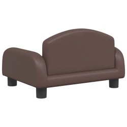 Lit pour chien marron 50x40x30 cm similicuir 