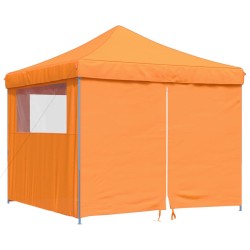 Tente de réception pliable escamotable avec 4 parois latérales 
