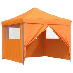 Tente de réception pliable escamotable avec 4 parois latérales 