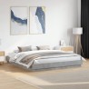 Cadre de lit sans matelas gris béton 180x200 cm 