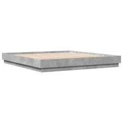 Cadre de lit sans matelas gris béton 180x200 cm 