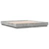 Cadre de lit sans matelas gris béton 180x200 cm 