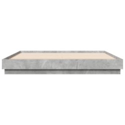 Cadre de lit sans matelas gris béton 180x200 cm 