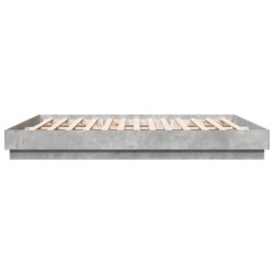 Cadre de lit sans matelas gris béton 180x200 cm 