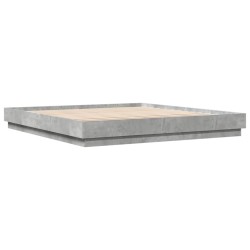 Cadre de lit sans matelas gris béton 180x200 cm 
