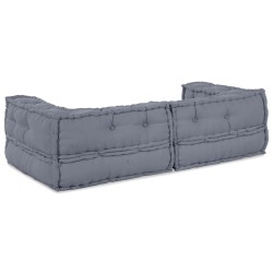Pouf ModulaireGris 140x70x36 Tissu 