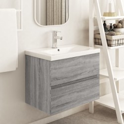 Armoire d'évier Sonoma gris 60x38,5x45 cm Bois d'ingénierie 