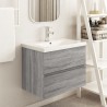 Armoire d'évier Sonoma gris 60x38,5x45 cm Bois d'ingénierie 