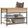 Banc à chaussures chêne sonoma 70x42,5x50 cm bois d'ingénierie 