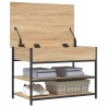 Banc à chaussures chêne sonoma 70x42,5x50 cm bois d'ingénierie 