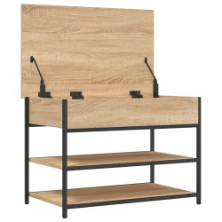 Banc à chaussures chêne sonoma 70x42,5x50 cm bois d'ingénierie 