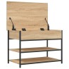 Banc à chaussures chêne sonoma 70x42,5x50 cm bois d'ingénierie 