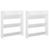 Armoires à chaussures murales 2 pcs Blanc 80x18x90 cm Aggloméré 