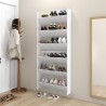 Armoires à chaussures murales 2 pcs Blanc 80x18x90 cm Aggloméré 