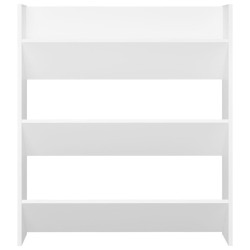 Armoires à chaussures murales 2 pcs Blanc 80x18x90 cm Aggloméré 