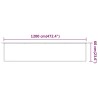 Auvent vertical Blanc 60x1200 cm Tissu oxford 
