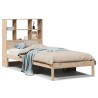 Lit bibliothèque sans matelas 90x190 cm bois de pin massif 