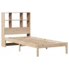 Lit bibliothèque sans matelas 90x190 cm bois de pin massif 