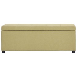 Banc avec compartiment de rangement 116 cm Vert Polyester 