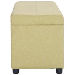Banc avec compartiment de rangement 116 cm Vert Polyester 