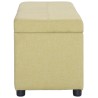 Banc avec compartiment de rangement 116 cm Vert Polyester 