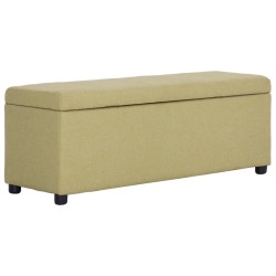 Banc avec compartiment de rangement 116 cm Vert Polyester 