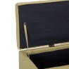 Banc avec compartiment de rangement 116 cm Vert Polyester 