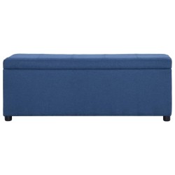 Banc avec compartiment de rangement 116 cm Bleu Polyester 