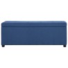 Banc avec compartiment de rangement 116 cm Bleu Polyester 