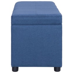 Banc avec compartiment de rangement 116 cm Bleu Polyester 