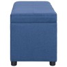 Banc avec compartiment de rangement 116 cm Bleu Polyester 